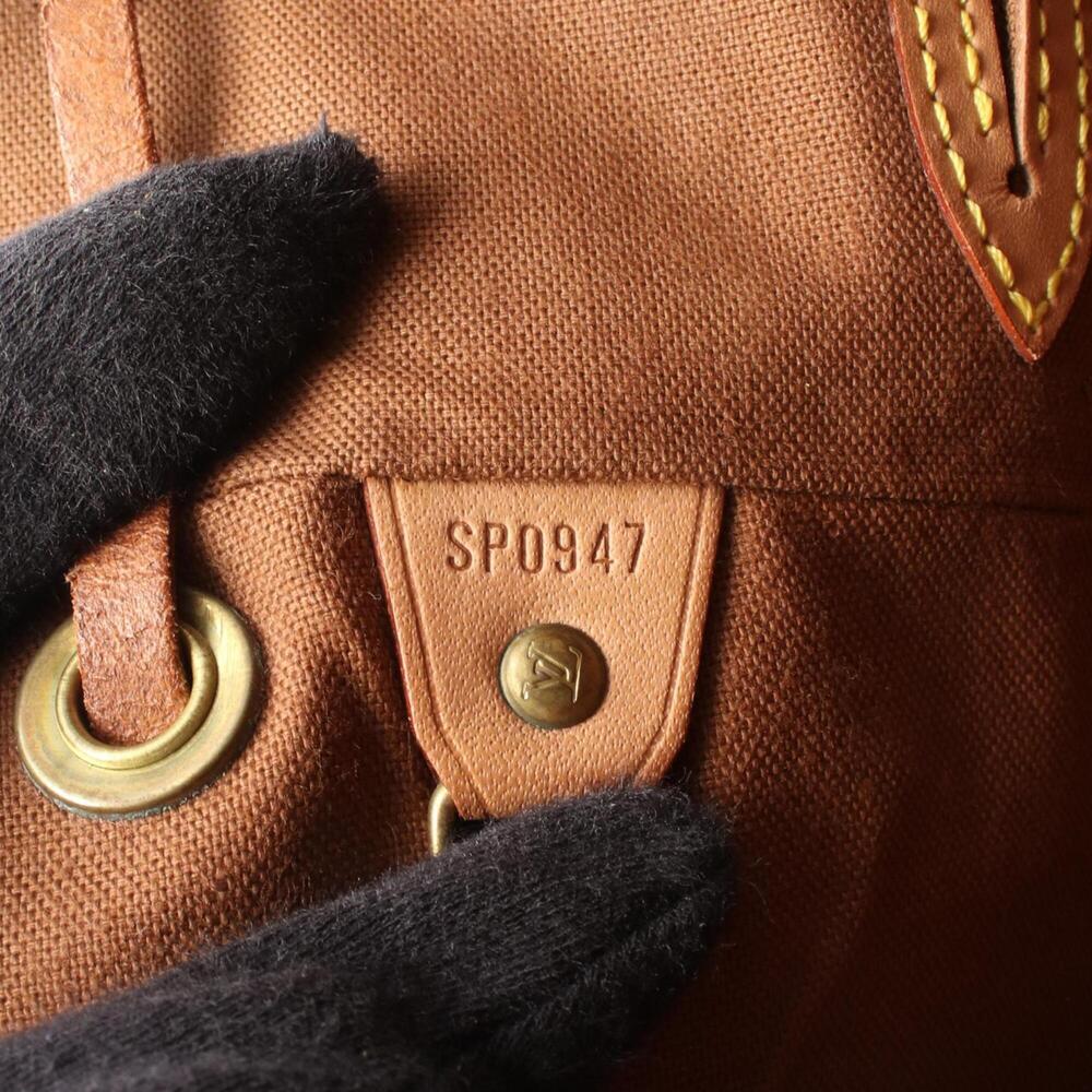LOUIS VUITTON Authentic Brown Monogram Leather Backpack - Picture 5 of 12